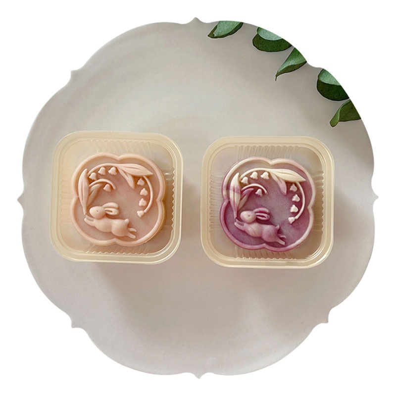 Khuôn Làm Bánh Trung Thu Hình Thỏ Và Hoa