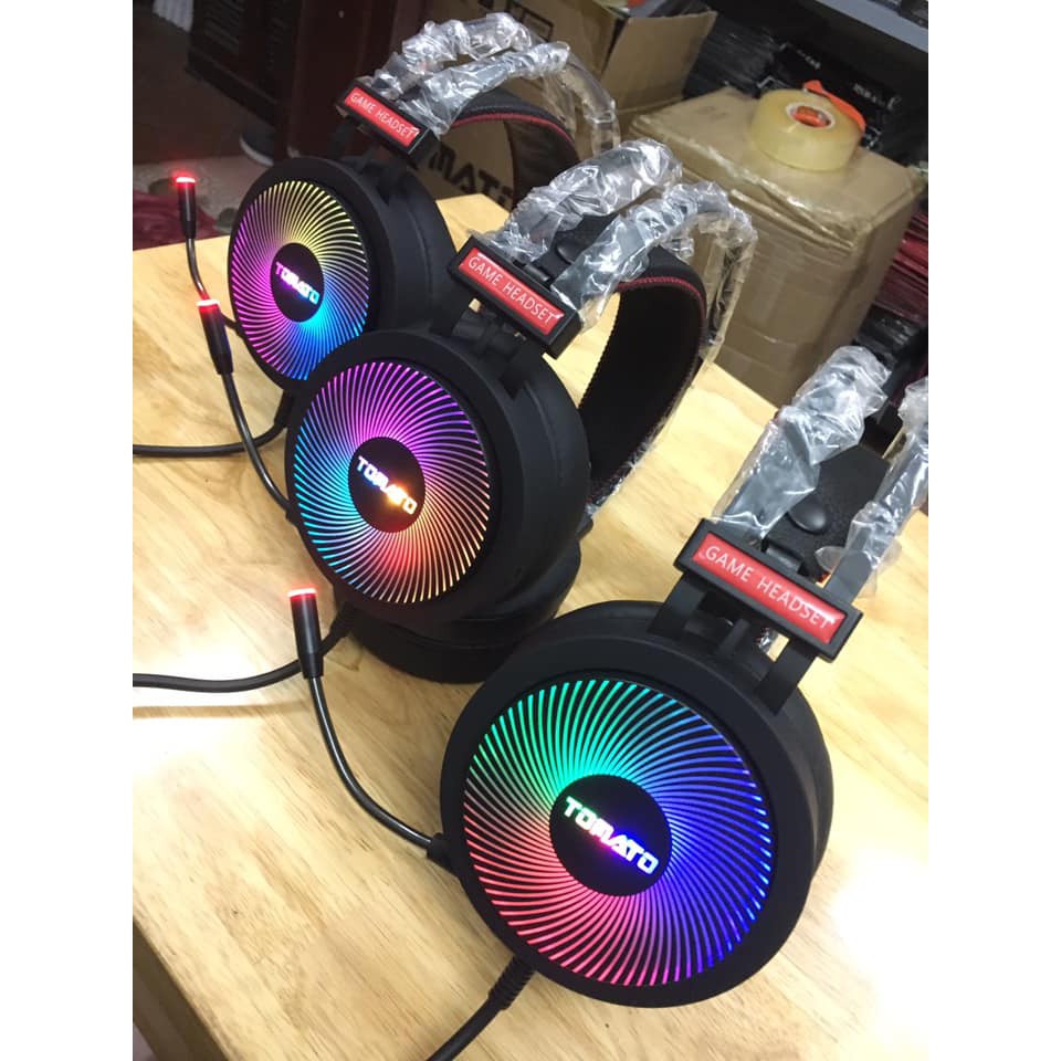 Tai nghe game Tomato led RGB SK19 cổng USB 7.1 bảo hành 12 tháng