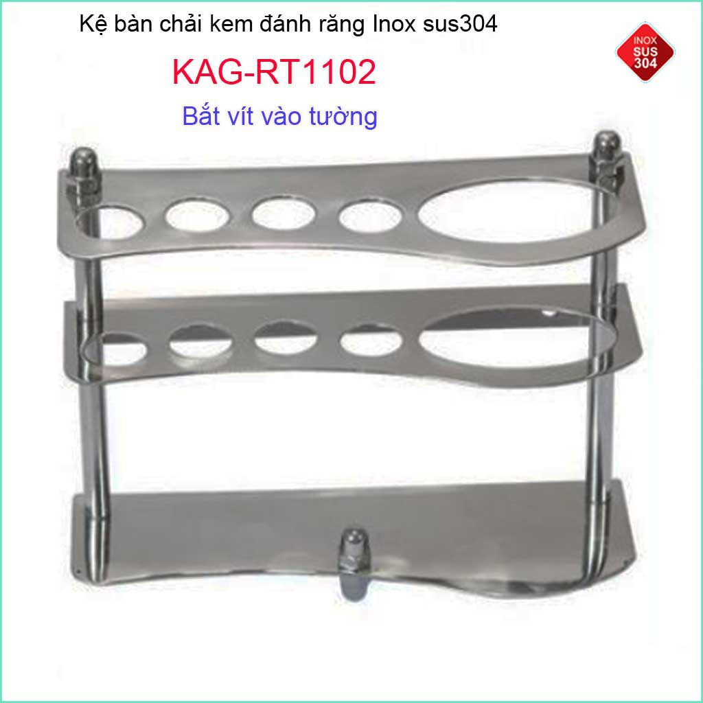 Kệ để ly, để bàn chải, để Kem Đánh Răng Inox 304