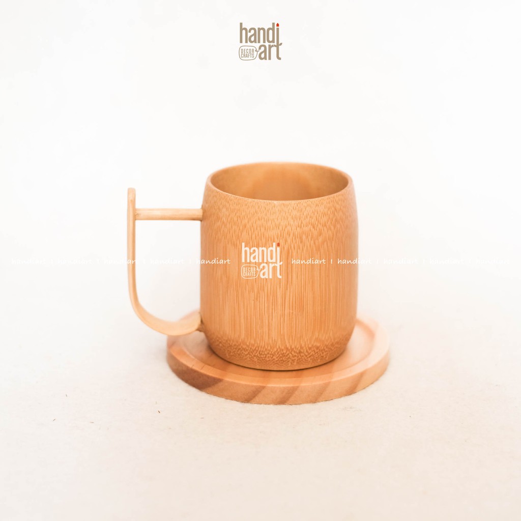 Ly tre có quai, cóc tre handmade, Bamboo cup