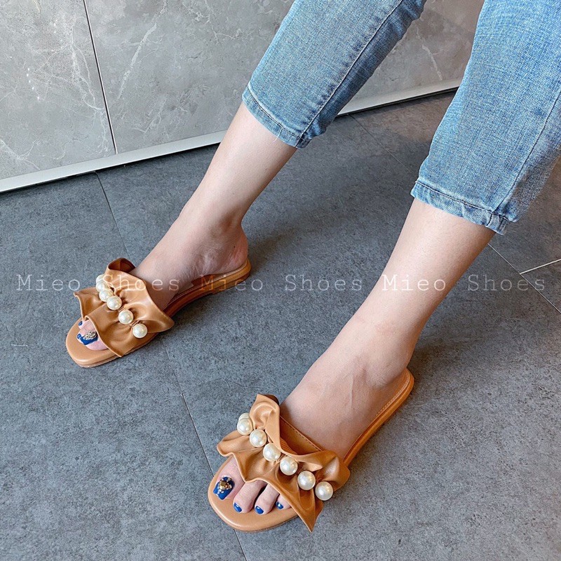 DÉP NGỌC QUAI BÈO LOẠI XỊN NHẤT Q C MIEO SHOES ( D598 D613 )