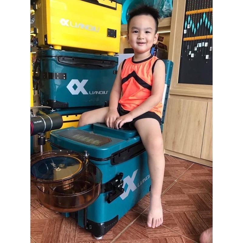 Thùng câu đài lianqiu hàng loại 1 chính hãng LQ 216 tải trọng 32 lít vip bdshad8