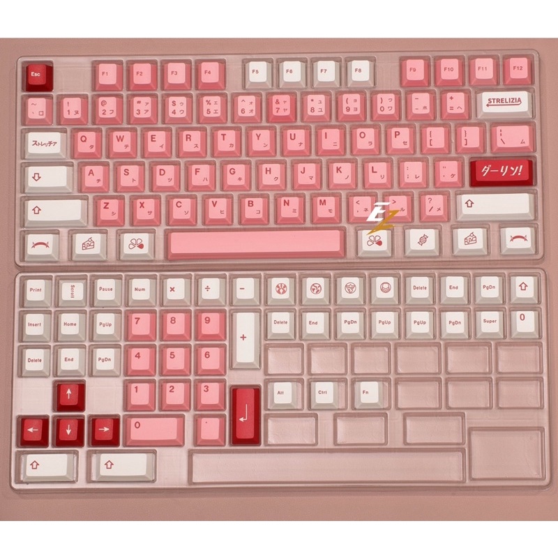 SET KEYCAP PBT CHERRY DARLING 129 PHÍM CHO BÀN PHÍM CƠ