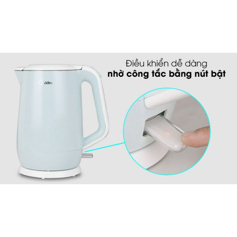 Bình siêu tốc Midea 1.7 lít MK-17DC- new 100%