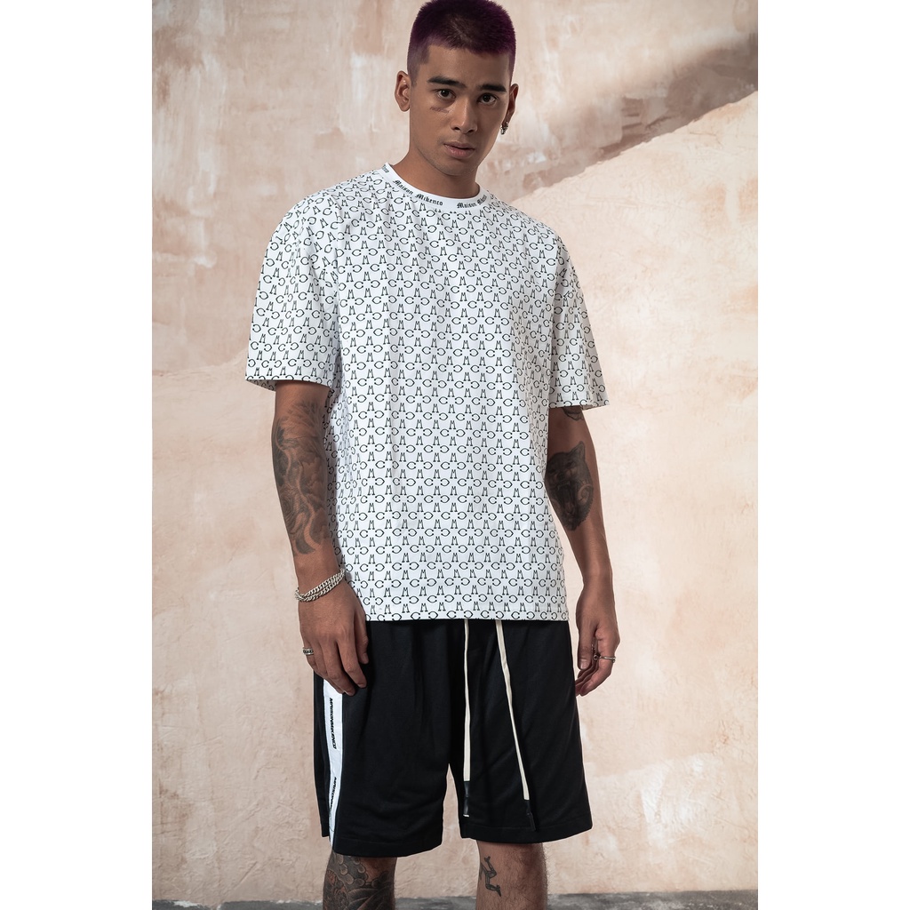 🔥Hot🔥 Áo Mikenco Monogram tshirt chính hãng chất cotton cực đẹp