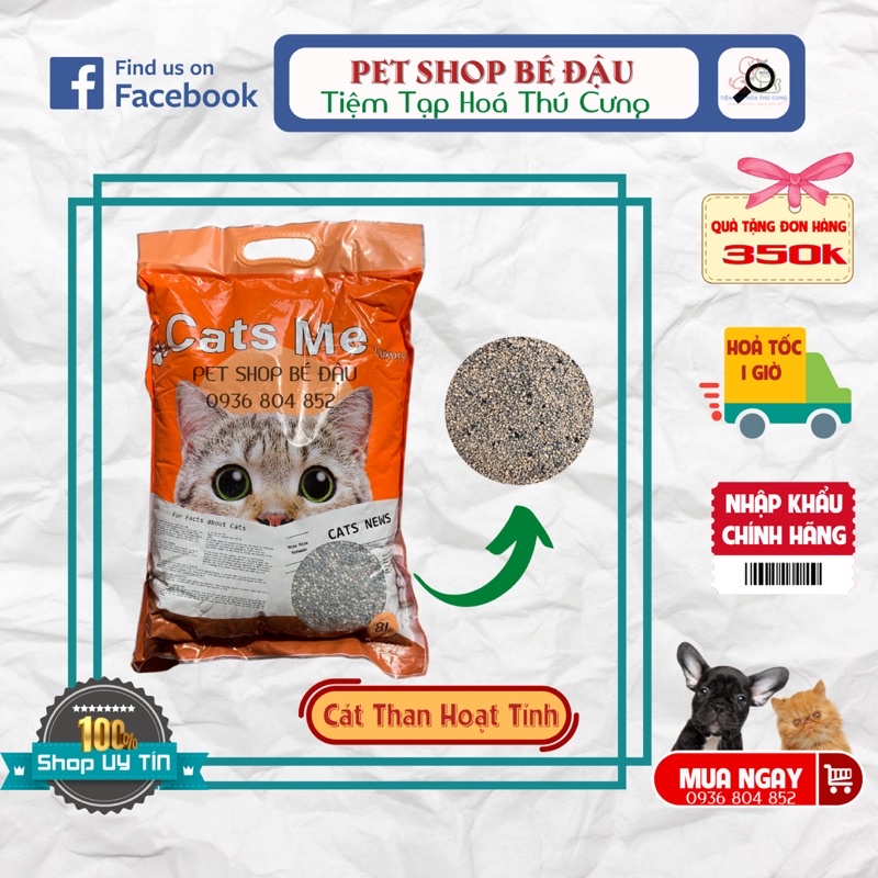 Cát Vệ Sinh Cho Mèo Cat Me Luxury Than Hoạt Tính