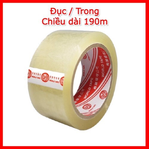 Băng keo trong đục băng dính 200 yard loại lớn 350gram lõi nhỏ siêu dày siêu dính chống thấm tiện dụng