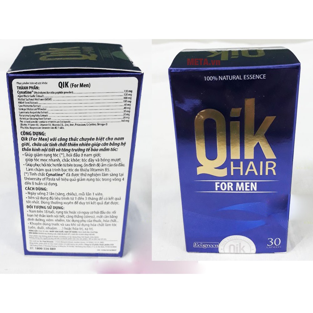 QIK HAIR FOR MEN Cải thiện tình trạng rụng tóc, kích thích mọc tóc cho nam ( Hàng chính hãng có tem chống hàng giả) | BigBuy360 - bigbuy360.vn