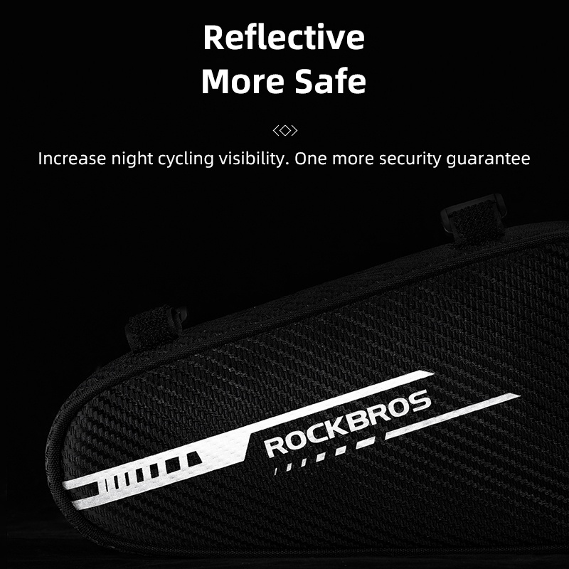 Rockbros Túi Tam Giác Phản Quang 1.2L Gắn Yên Xe Đạp Leo Núi Tiện Dụng
