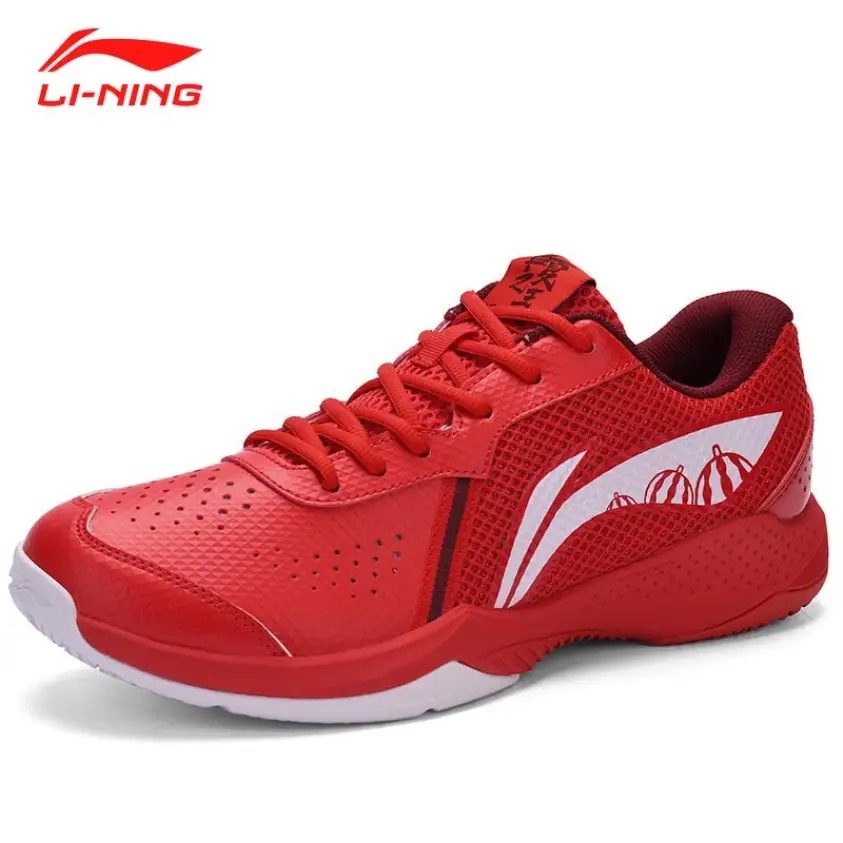 giày cầu lông Lining THUNDER LITE chính hãng AYTS020-3 mẫu mới dành cho nam và nữ màu đỏ