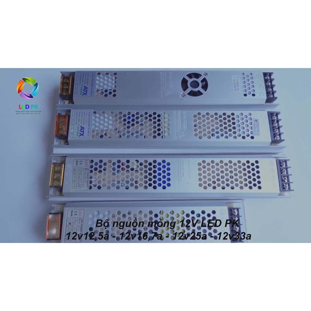 Nguồn mỏng 12V12,5A =>33A đùng để chạy cho đèn led, camera, Adapter 12V[Bảo hành 1 năm]