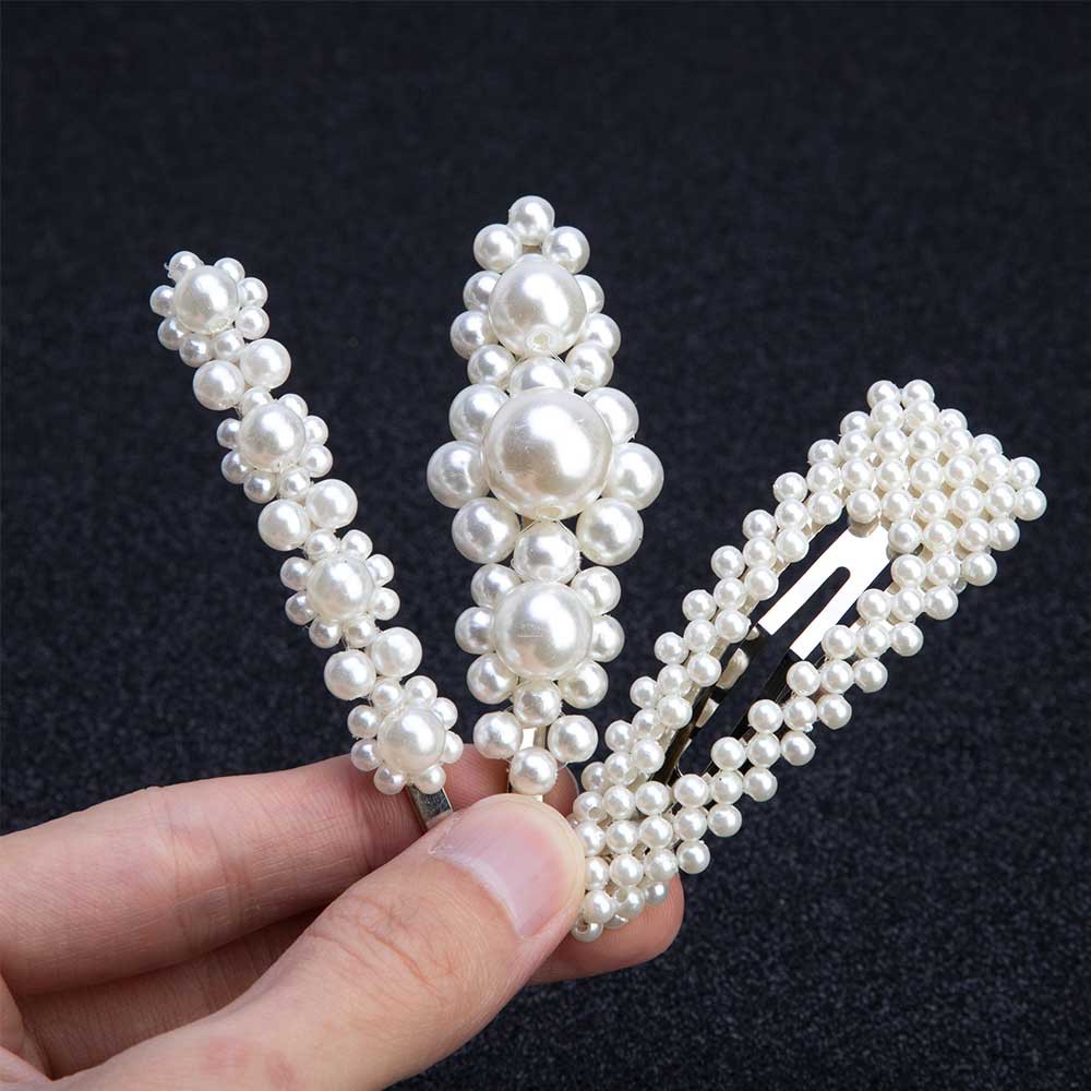 Kẹp tóc đính ngọc trai nhân tạo thiết kế thời trang dành cho nữ