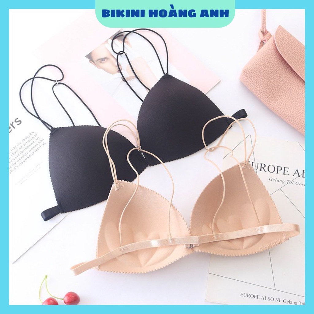 Áo Lót Nữ Không Gọng Nâng Ngực - Áo Bra nữ 2 dây hở lưng nâng vòng một gợi cảm mẫu 006