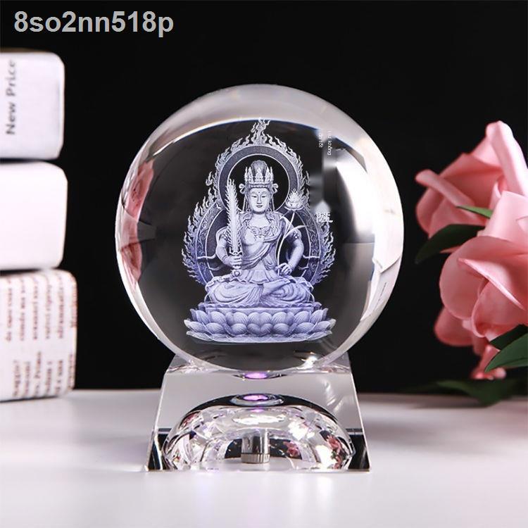 ✴ 8so2nn518pPhật giáo đồ trang trí quả cầu pha lê Bồ tát bốn vị Văn Thù Quan Âm Phổ Hiền