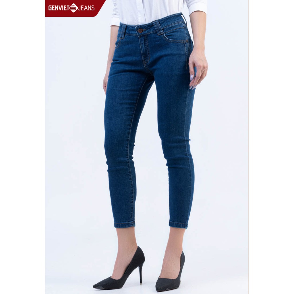 Quần Jeans dài Nữ DQ103J749 GENVIET