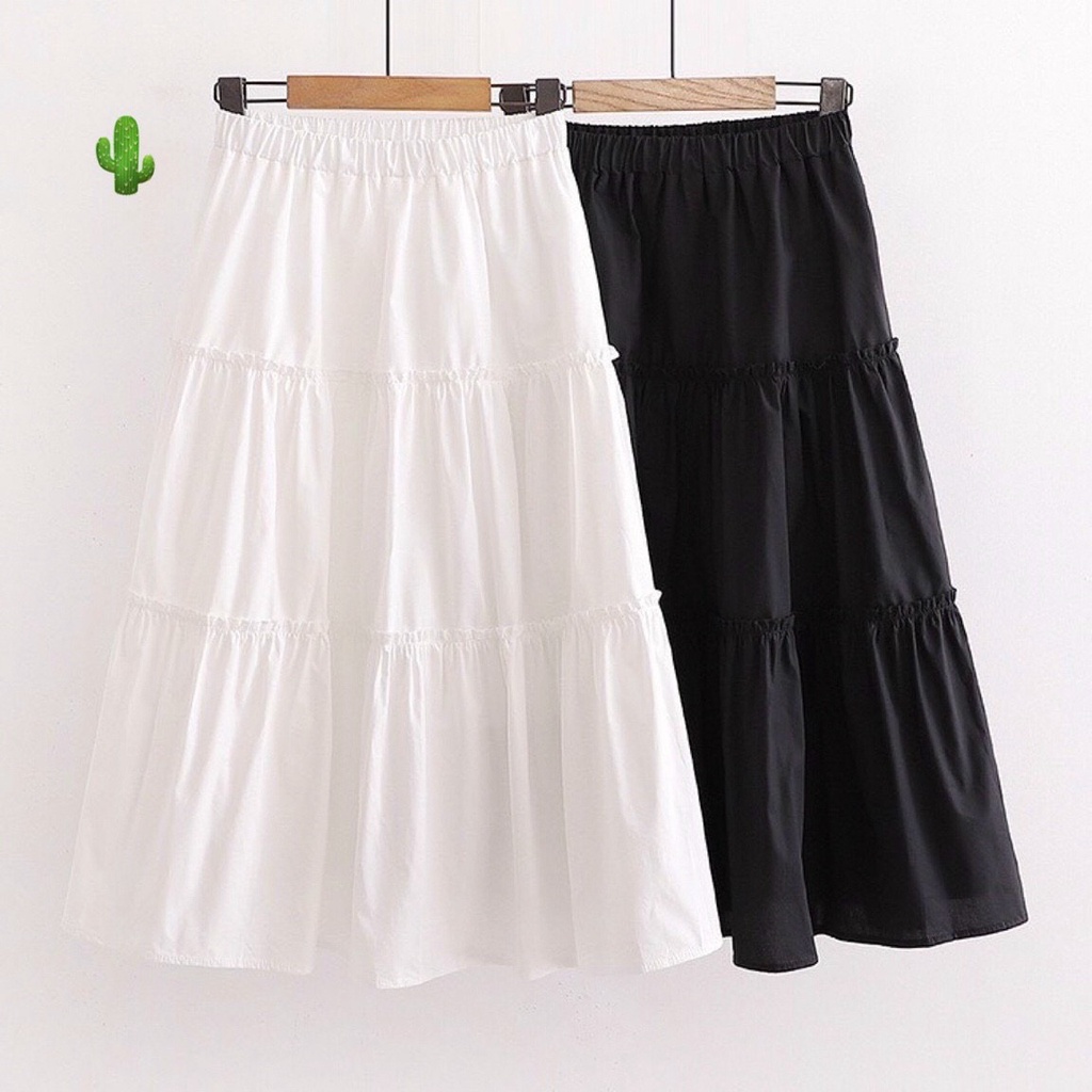 Chân váy voan 2 lớp kiểu 3 tầng xòe cực xinh , chất voan mềm mịn