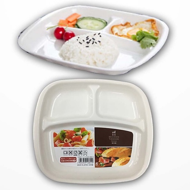 KHAY CHIA 3 NGĂN ĂN DẶM CHO BÉ ( Nhật Bản )