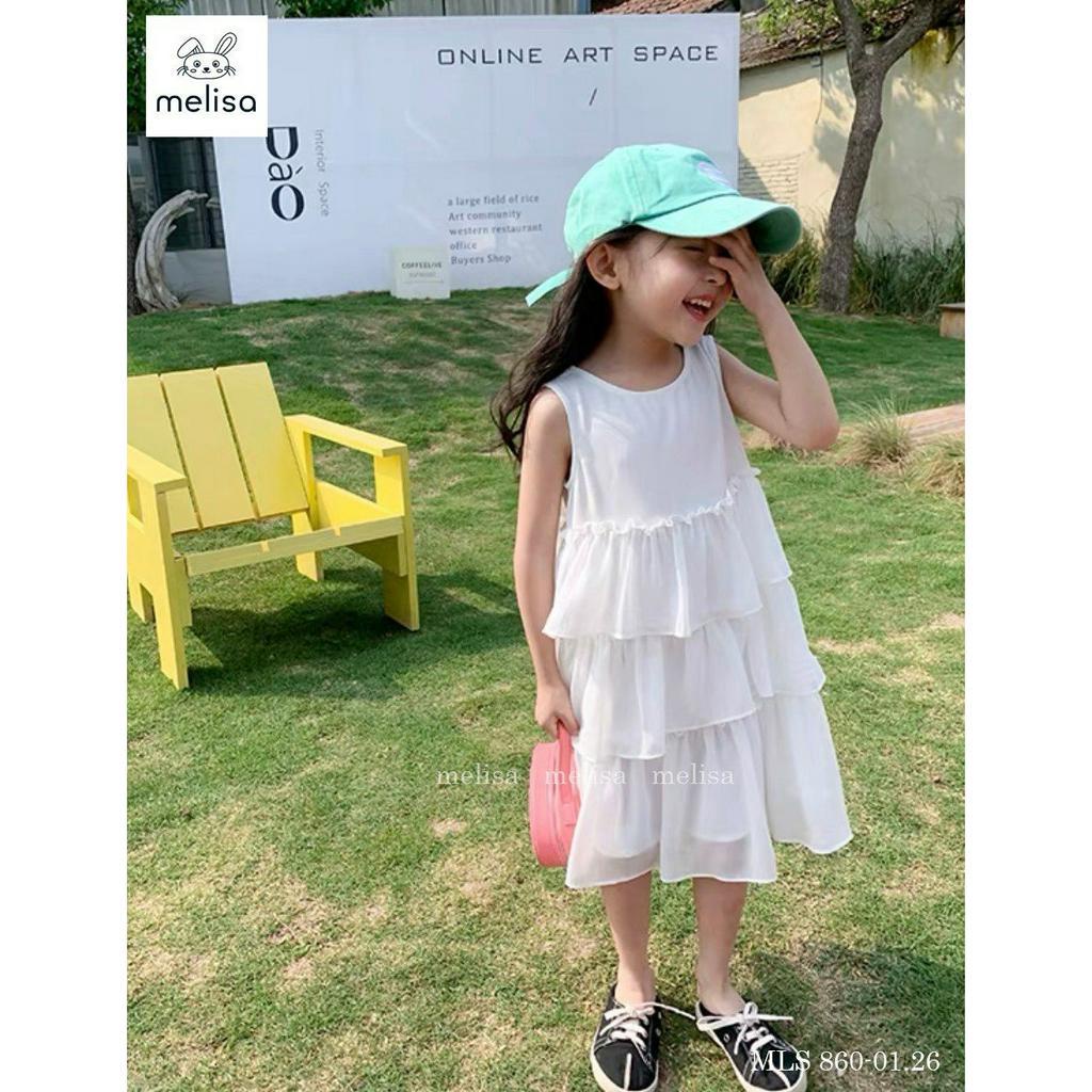 V2379 Đầm Melisa BG sát nách xếp tầng
