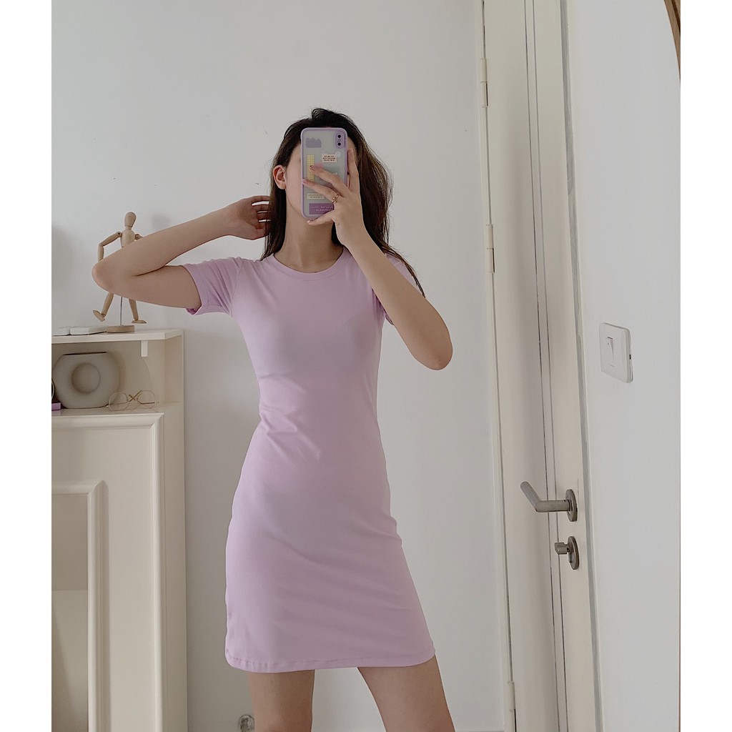 [Mã SKAMSALEP6 giảm 10% tối đa 100K đơn 150K] Váy body trơn cotton TKV59 1994closet | BigBuy360 - bigbuy360.vn