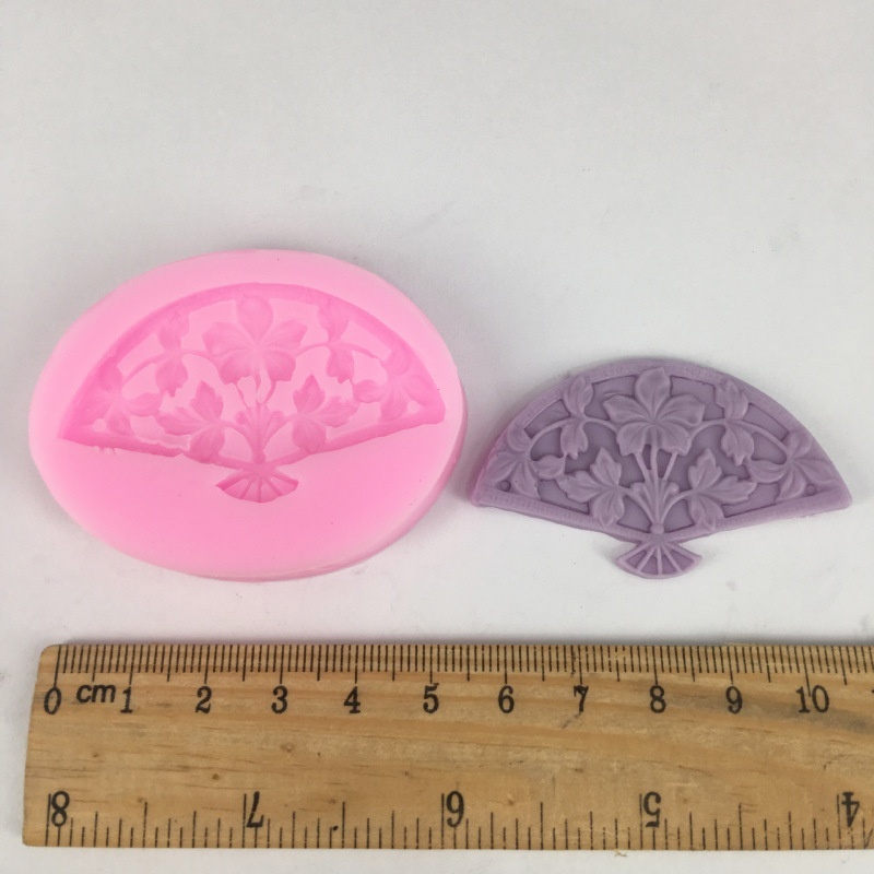 Khuôn Silicone Tạo Hình Làm Bánh Kẹo Hình Quạt 3D