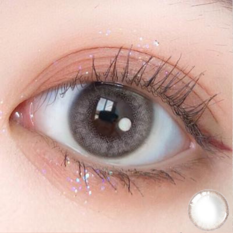 Kính Áp Tròng Cận Cho Mắt Thở Màu Xám Trong Tự Nhiên Gray Calk từ 0 - 8 Độ Không Giãn 14.0 mm