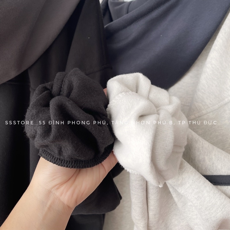 Áo khoác nỉ bông viền tay 2 màu form rộng unisex nam nữ_SSSTore