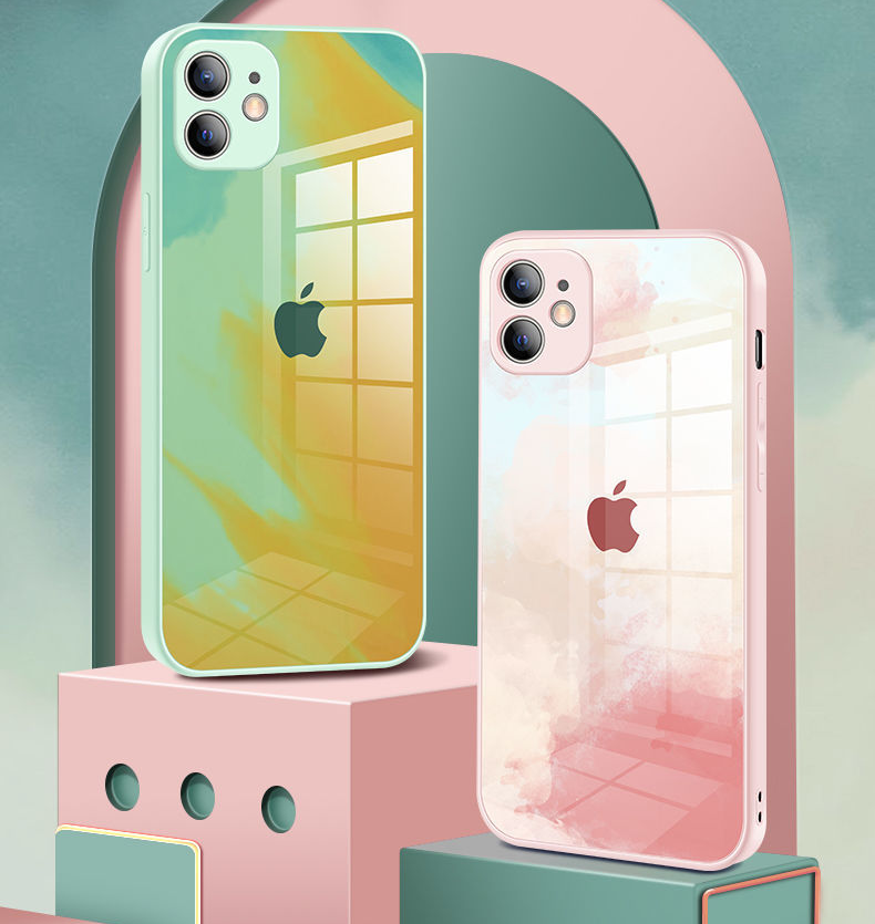 Ốp Điện Thoại Mặt Kính Cường Lực Cho Iphone 11 12 Pro Max 12 Mini | BigBuy360 - bigbuy360.vn