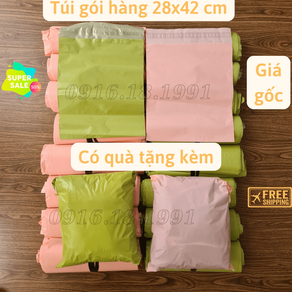 Túi Gói Hàng 28x42cm 1 cuộn 100 túi, Túi gói quần áo, Túi ShipCod
