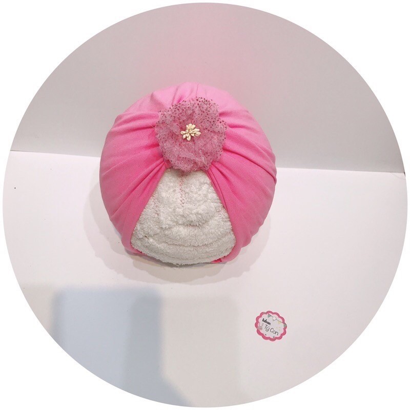 turban nón đính hoa hồng( 5-10kg)
