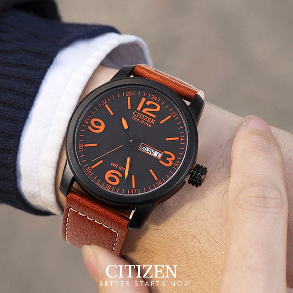 Đồng Hồ Citizen Nam Dây Da BM8475-26E - Mặt Đen