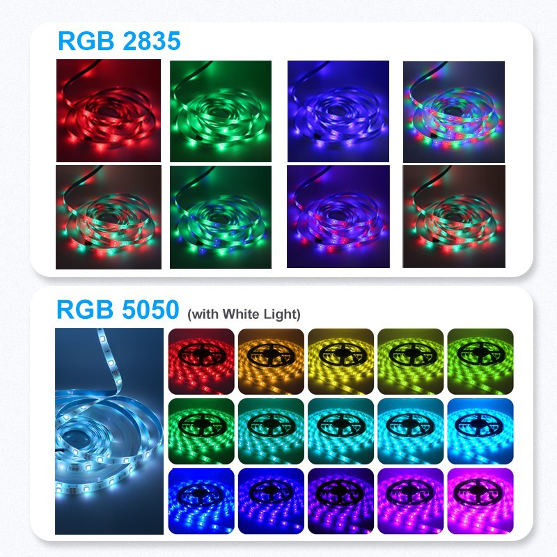 Dây Đèn Led Rgb 2835 5050 Điều Khiển Từ Xa Dài 5m 10m 15m