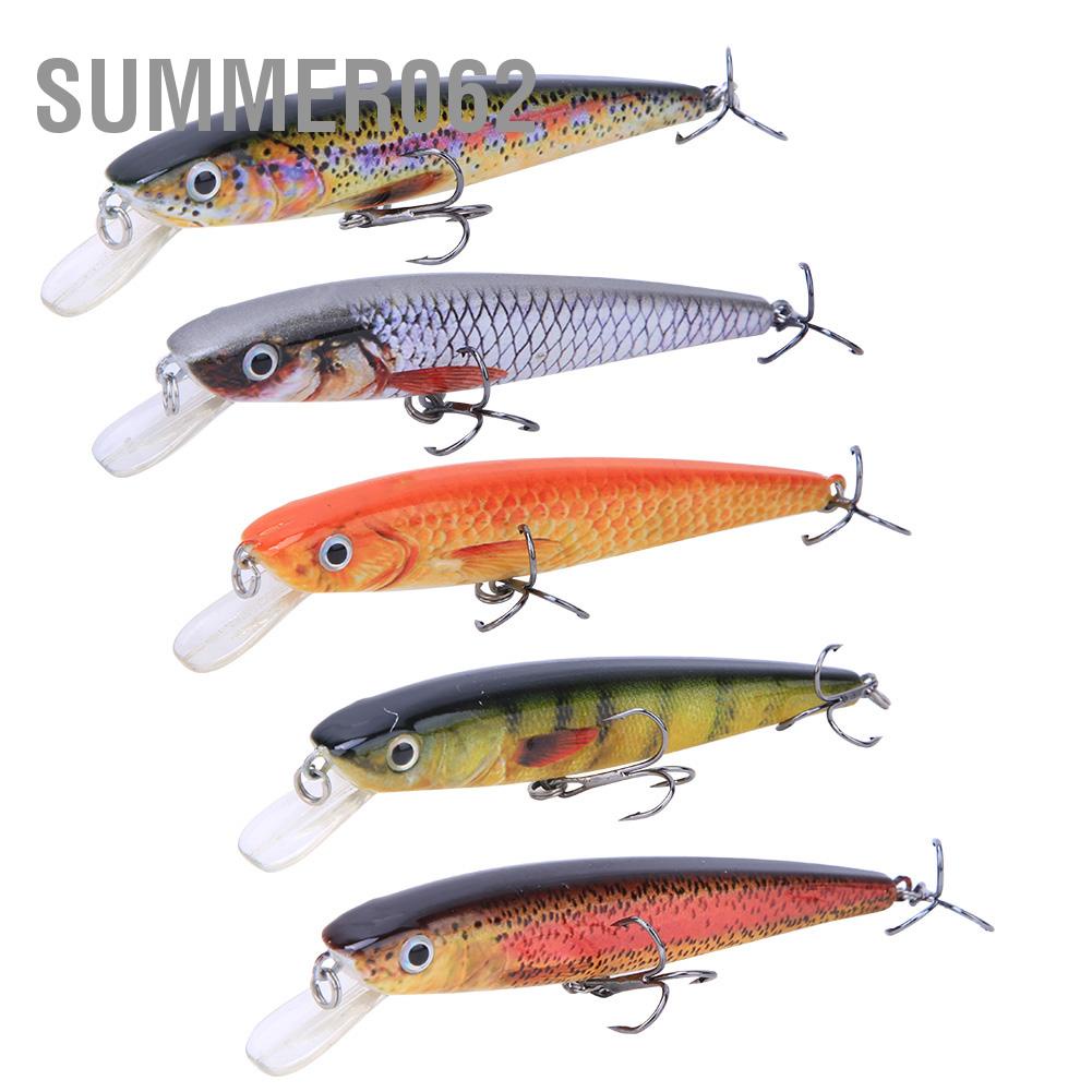 Mồi câu cá nhân tạo bằng nhựa cứng mắt 3D giống thật 11cm