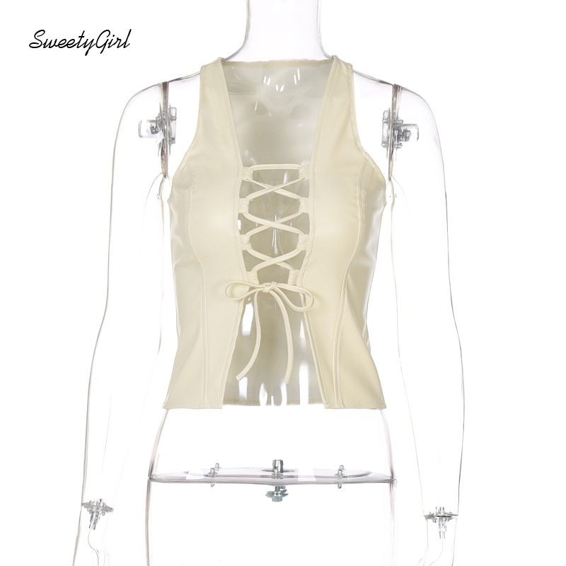 Áo Tank Top Cổ Chữ V Khoét Sâu Màu Trơn Thời Trang Quyến Rũ Cho Nữ