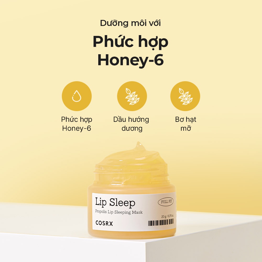[COSRX OFFICIAL] Mặt nạ môi keo ong COSRX Propolis Lip Sleeping Mask 20g