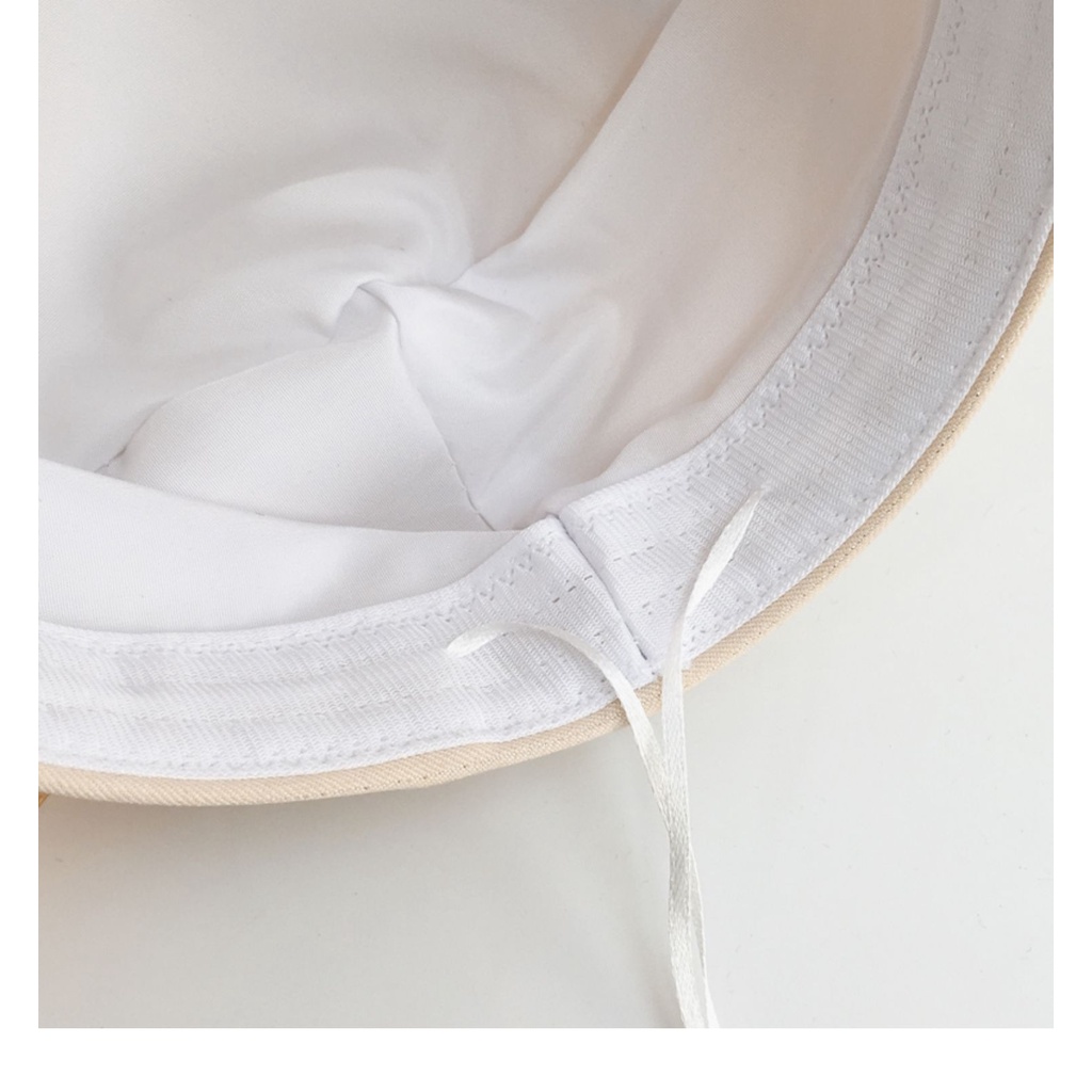 Mũ lưỡi trai nữ vải cotton 2 lớp dày dặn form phồng họa tiết sọc dọc có dây điều chỉnh phù hợp với vòng đầu