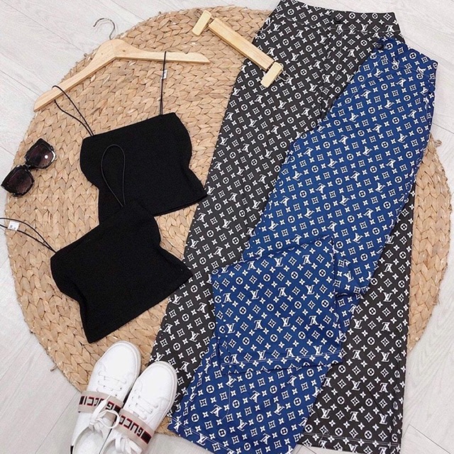 Set áo 2 dây + quần suông lv