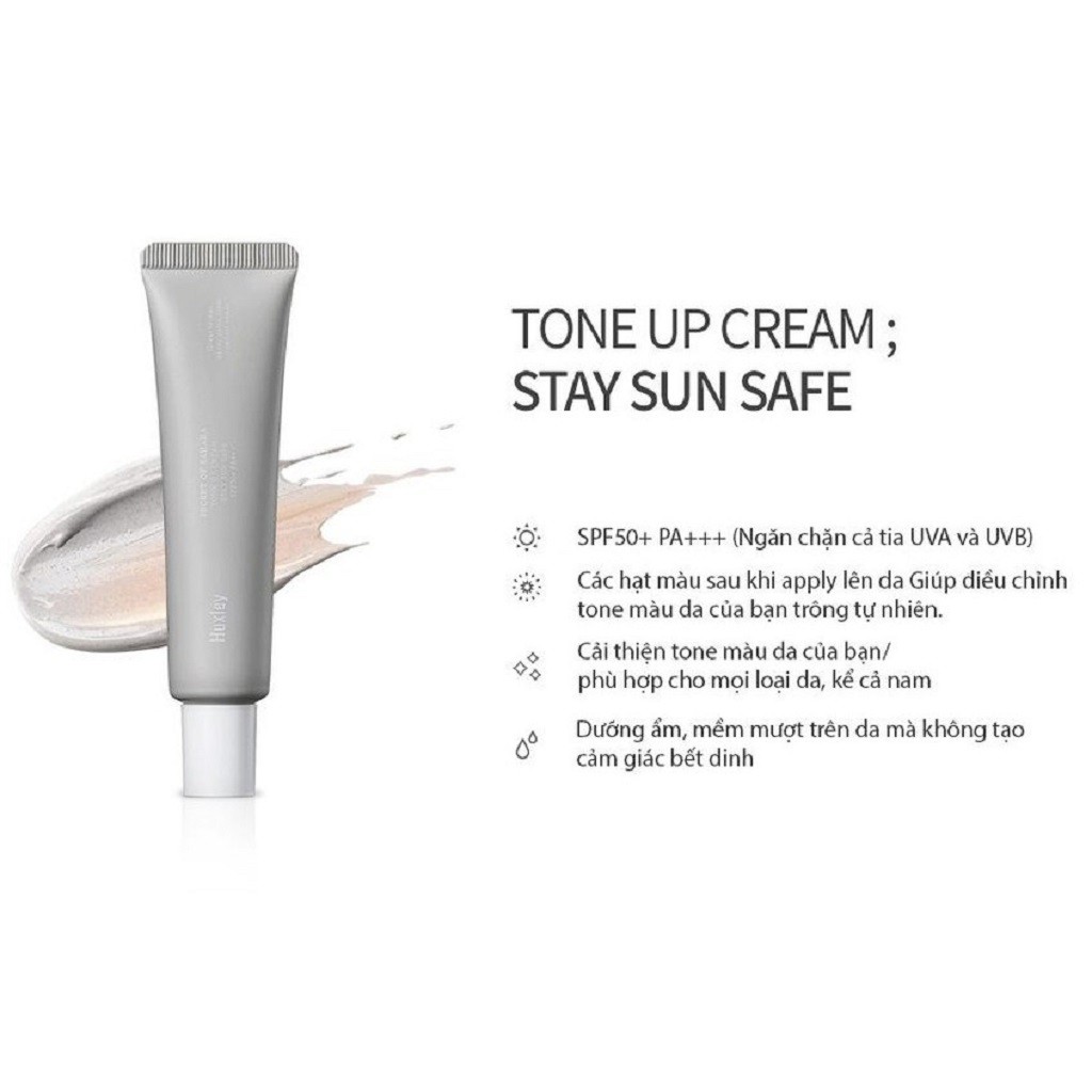 [Mã COSGLORIAT3 -8% đơn 250K] Kem Chống Nắng Dưỡng Ẩm Dịu Nhẹ Huxley Sun Cream Stay Sun Safe SPF50 PA 35ml