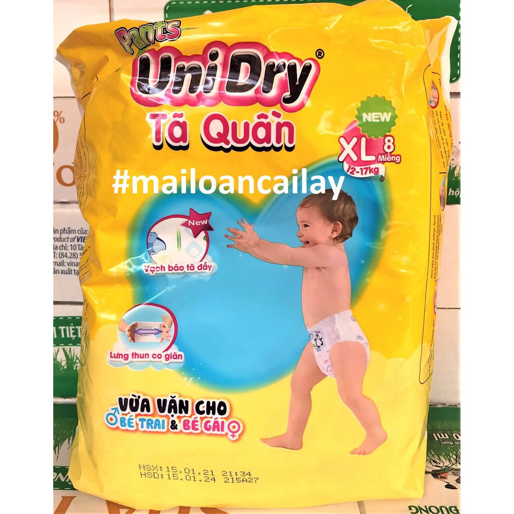 Tã quần UNIDRY size M10/L9/XXL7/XL8