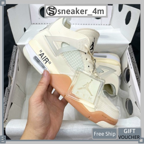 [sneaker_4m] giày jd 4 off màu kem cao cấp