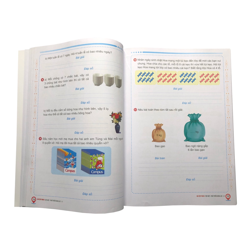 Sách Bài tập Toán 3 Tập 1 Phát triển năng lực