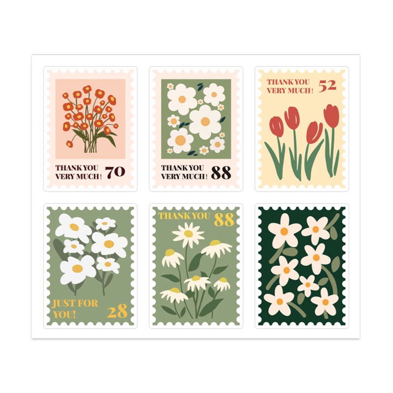 Set 20 / 120 Nhãn Dán Niêm Phong Bao Bì Bánh In Chữ Thank You Độc Đáo