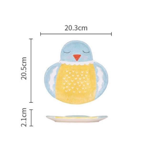 Dĩa gốm sứ cao cấp kiểu dáng hình thú siêu dễ thương