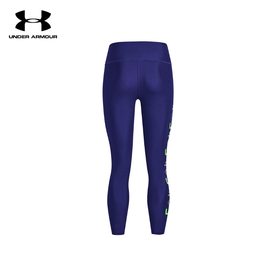 Quần legging thể thao nữ Under Armour HeatGear® Armour No-Slip Waistband Graphic Ankle - 1361013-415