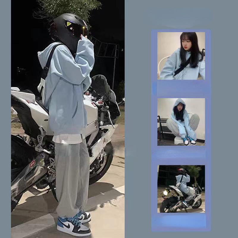 Set Áo Hoodie Form Rộng Và Quần Legging Thời Trang Năng Động Cho Nữ