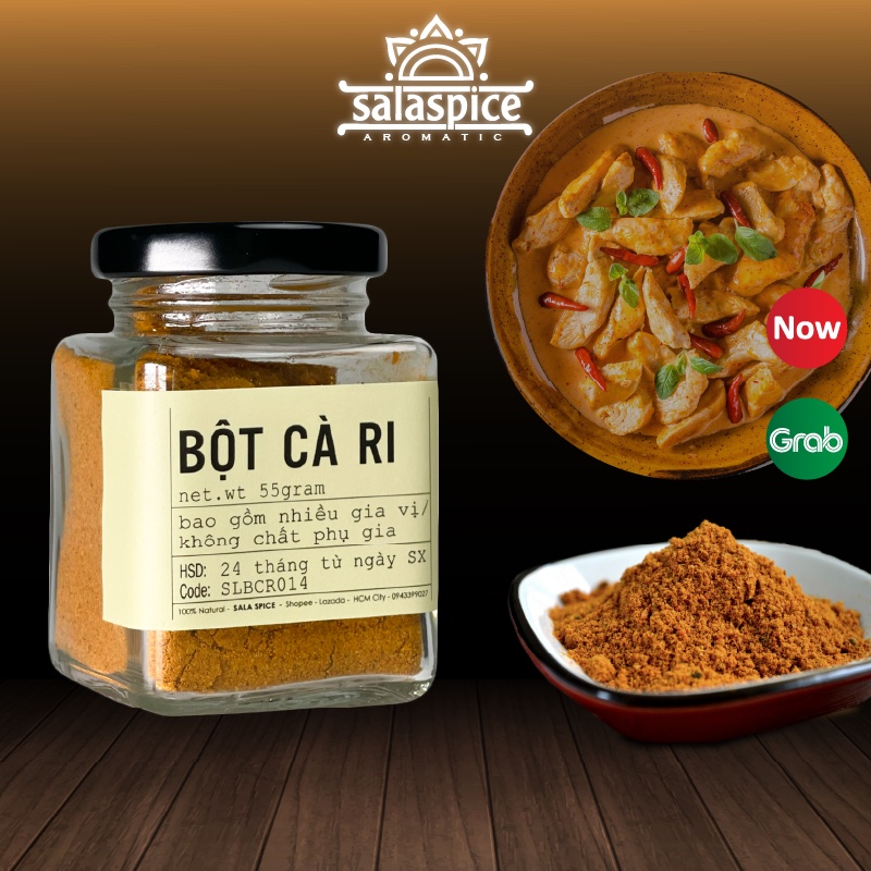 Bột Cà Ri SALA SPICE Curry Powder theo công thức ngon nhất , đậm đà thơm ngon , chế biến tiện lợi