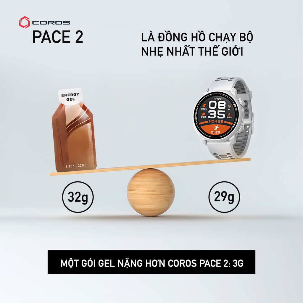 Đồng hồ chạy bộ, thể thao unisex GPS COROS PACE 2