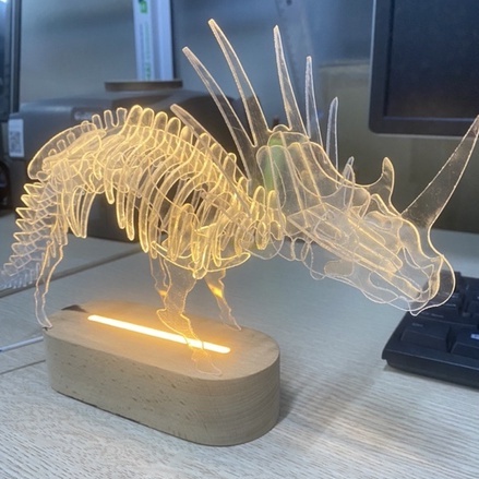 Mô hình 3D khủng long, mô hình lắp ghép thú vị, quà tặng xếp hình, trang trí, mô hình mica trong suốt độc lạ