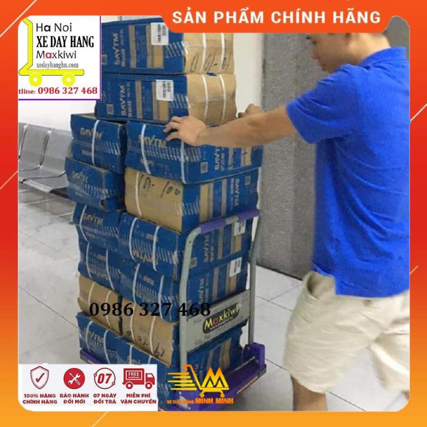 [FreeShip - Hàng Cao Cấp] Xe Kéo Hàng, Xe Đẩy Hàng 4 Bánh Maxkiwi PT90 - 300kg Êm Siêu Bền Cam Kết 3- 5 Năm Không Hỏng