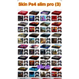 dán skin lụa ps4 slim/ Ps4 pro trang trí máy PS4