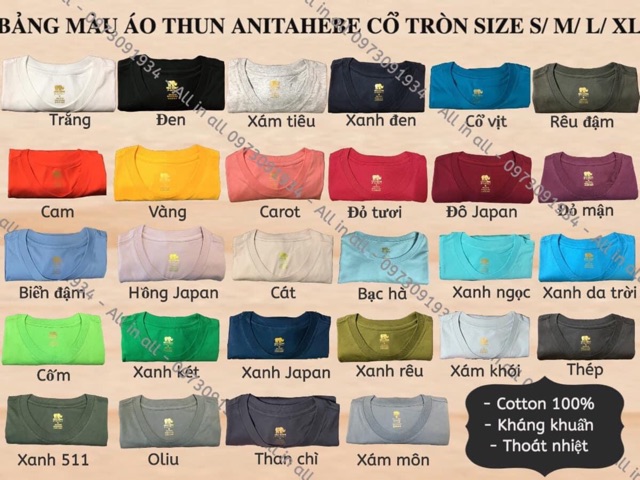 Áo thun trơn cao cấp bigsize 85kg đến 100kg thoát nhiệt kháng khuẩn cổ tròn